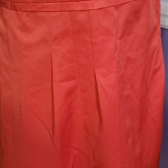 Merona Orange Brick Fitted Sleeveless Crossed Back Cocktail Event Mini Dress - Picture 5 of 13